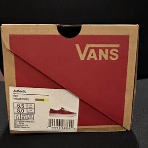 Vans Authentic Red Sneakers